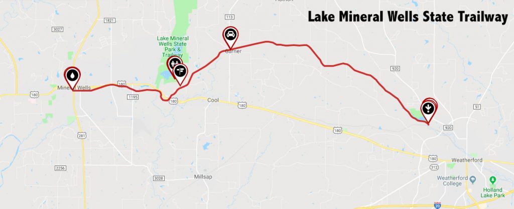 Lake Mineral Wells State Trailway Map