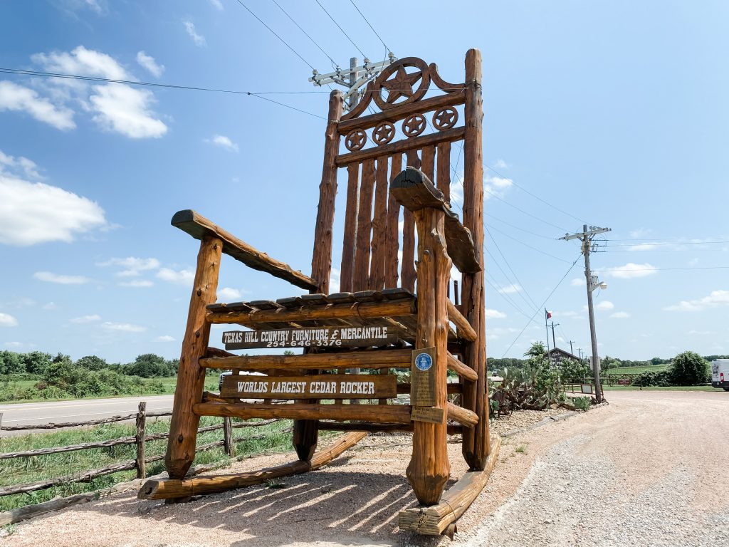 Worlds Largest Cedar Rocking Chair