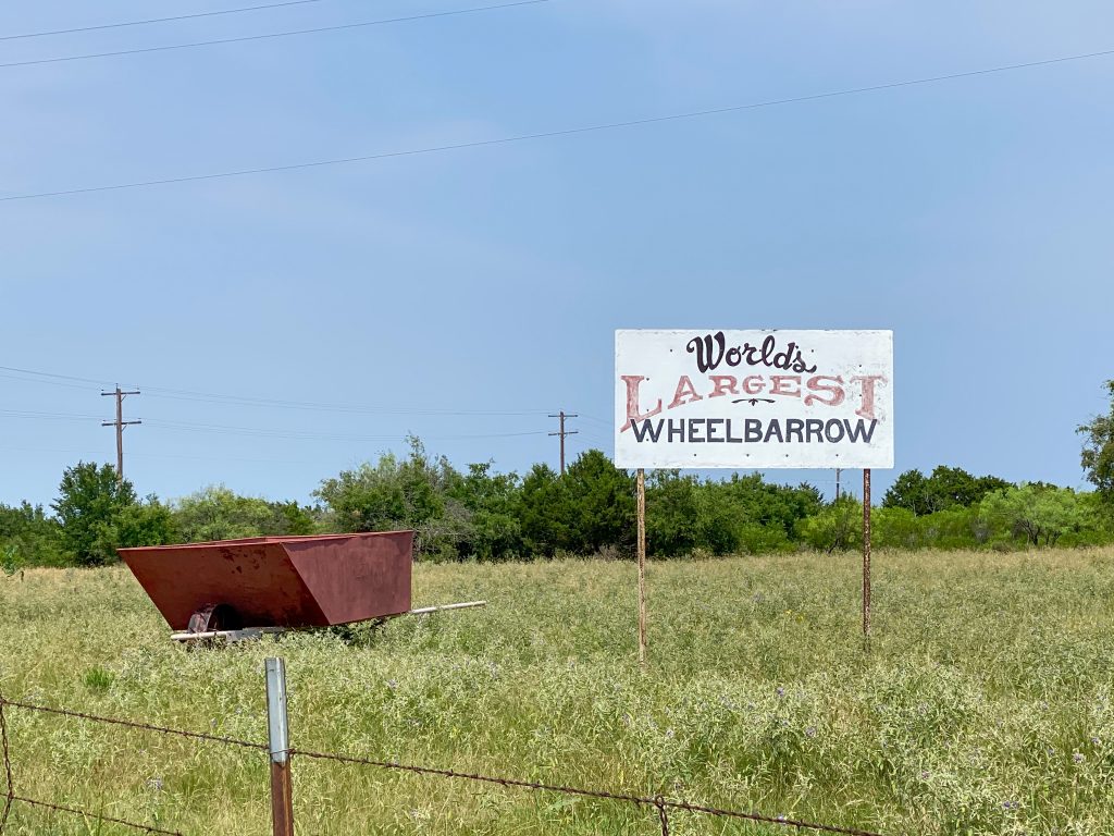 Worlds Largest Wheelbarrow Caddo, Texas