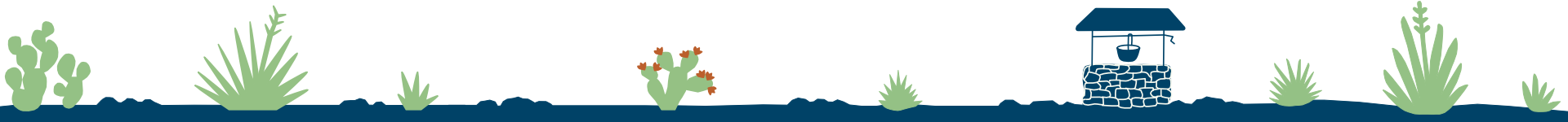 Western skyscape- Well- Colored footer