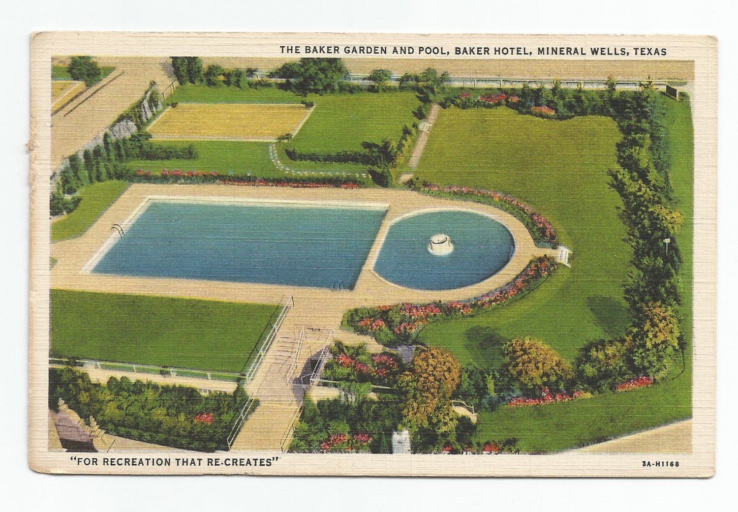 Baker Hotel Postcard Curt Teich 3A-H1168