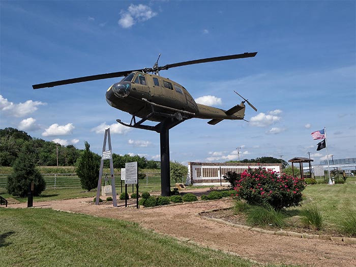 Huey_Helicopter at Vietnam Memorial Mineral Wells Museum