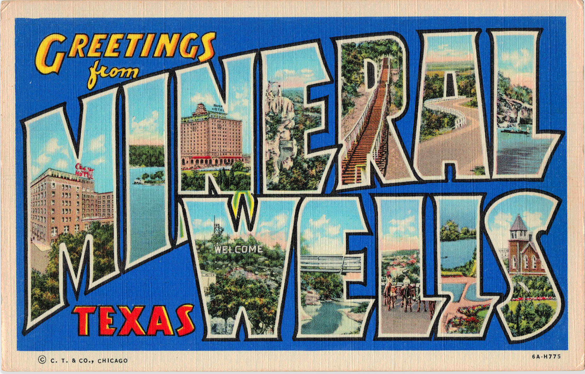 Greetings from Mineral Wells postcard