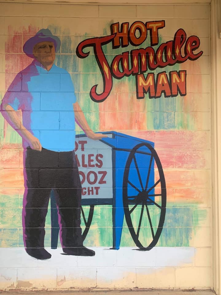 Mural of Mineral Wells Tamale vendor as part of The Murals at 76067.