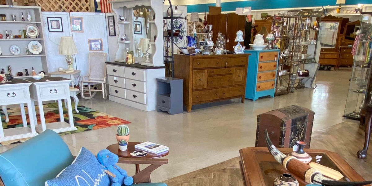 The Marketplace store with furniture and antique vignettes