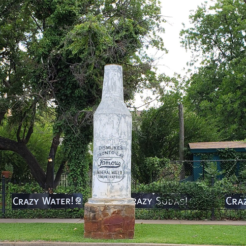 Crazy Water bottle landmark