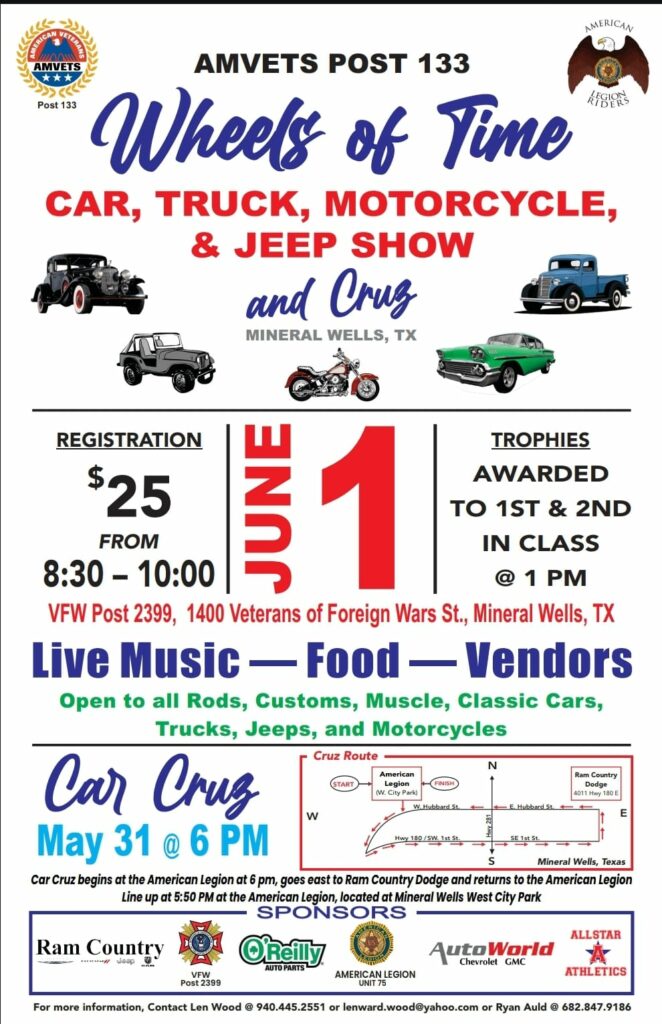 Wheels of Time Car Show Visit Mineral Wells